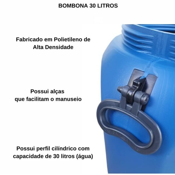 Bombona Tambor Tampa Removível 30 Litros - Imagem 3