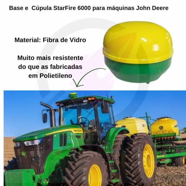 Cúpula E Base Para Gps Jhon Deere Starfire 6000 - Fibra De Vidro - Imagem 8