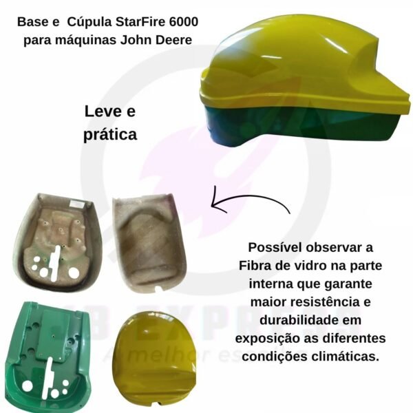 Cúpula E Base Para Gps Jhon Deere Starfire 6000 - Fibra De Vidro - Imagem 6