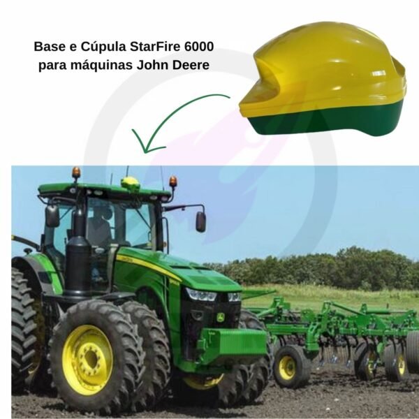 Cúpula E Base Para Gps Jhon Deere Starfire 6000 - Fibra De Vidro - Imagem 2