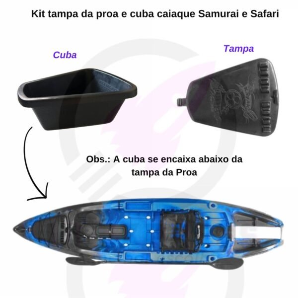 Kit Tampa da Proa e Cuba Para Caiaque Safari e Samurai - Imagem 4