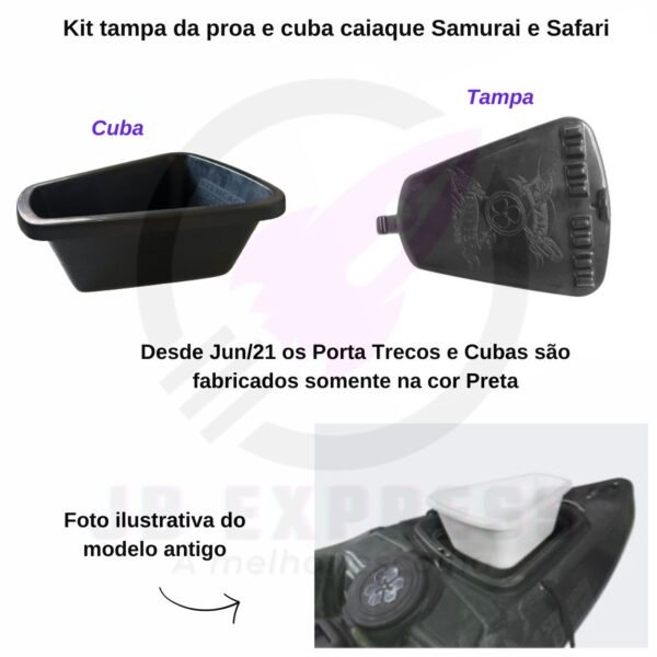 Kit Tampa da Proa e Cuba Para Caiaque Safari e Samurai - Imagem 3