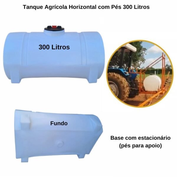 Tanque Silo Agrícola Horizontal 300 Litros com pés - Image 5